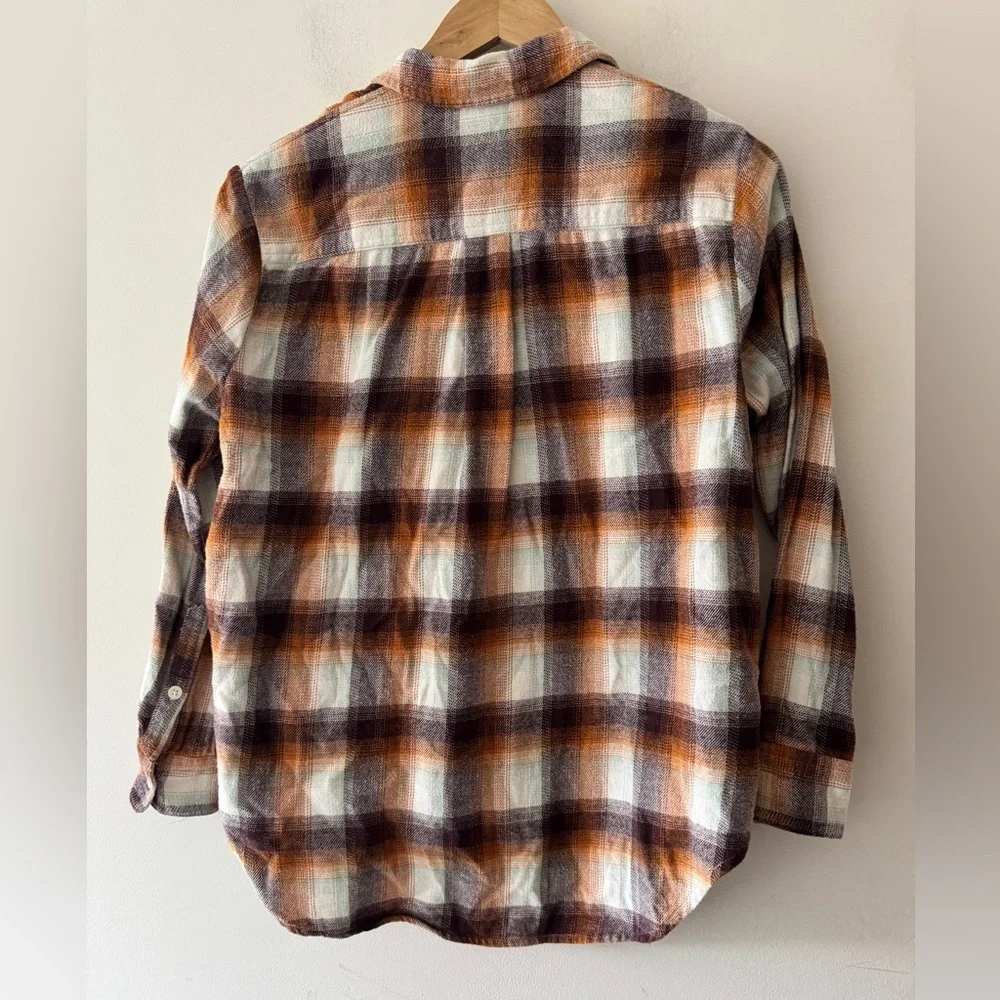 Madewell Flannel Side-Button Oversized‎ Ex-Boyfriend Shirt in Bickett Plaid